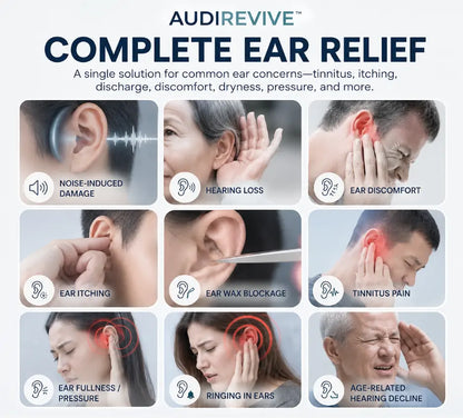 AUDIREVIVETM HEARING REPAIR MICRONEEDLE PATCHES ✅ Targets Hearing Loss, Tinnitus, Ear Infections, Balance Disorders, and Age-Related Ear Degeneration.