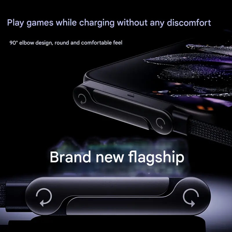 2-in-1 Invisible Holder Charger Cable|240w super Fast Charging Cord-sell