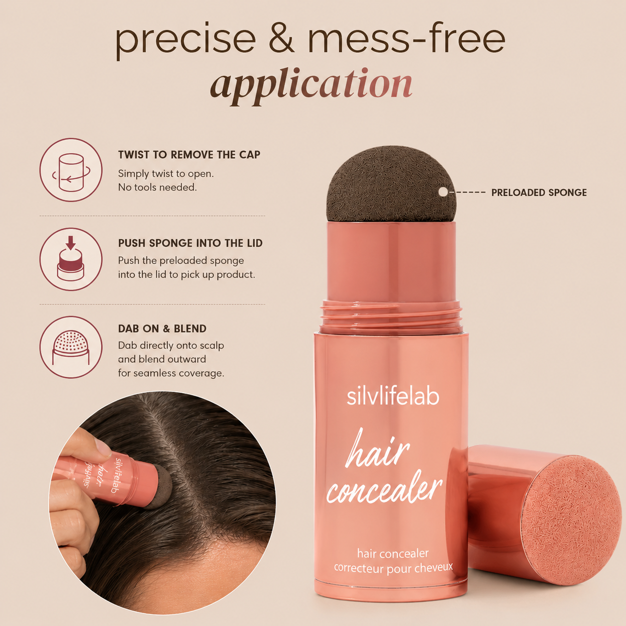 silvlifelab hair concealer buy 2 get free shipping
